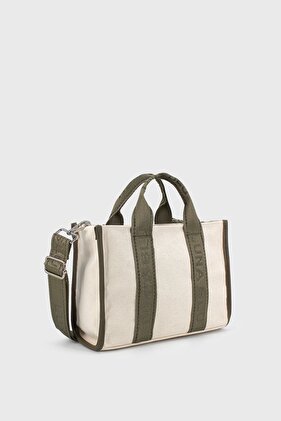 Women's Bag Khaki Canvas Cross Strap Shoulder Bag