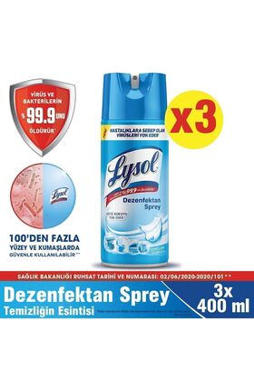 Dezenfektan Sprey Temizliğin Esintisi 3'lü, Yüzeyler için, 3x400 ml