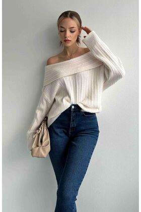 Degaje Collar Ribbed Sweater