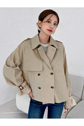Biker Style Short Trench Coat