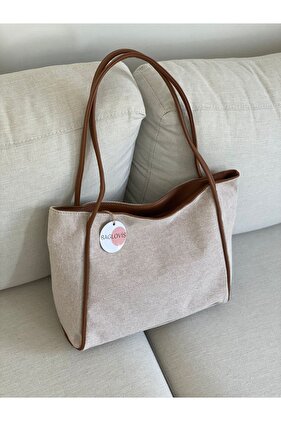 حقيبة نسائية كبيرة الحجم من الجلد الناعم