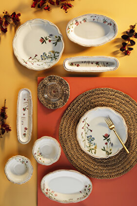 طقم إفطار وعرض طبيعي مكون من 14 قطعة
