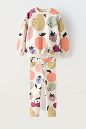 بدلة قطنية ممشطة منقوشة ملونة للفتيات