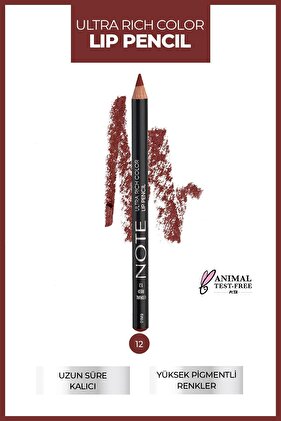 Ultra Rich Color Lip Pencil Dudak Kalemi 12 Coral Red - Kırmızı