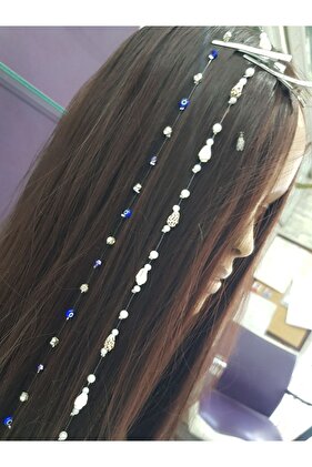 1adet deniz kabuklu incili  1 adet nazar boncuklu sac aksesuar