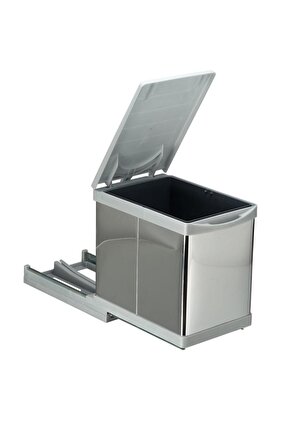 Toty 21700 Raylı Dolap İçi Çöp Kovası 16 Litre