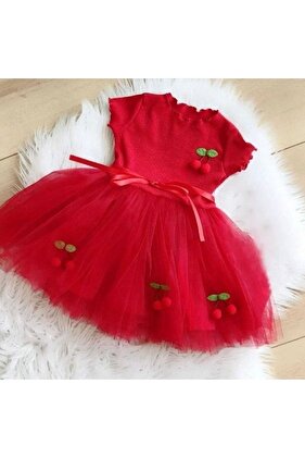 فستان توتو الكرز للأطفال