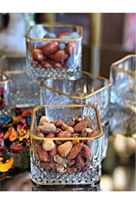 وعاء مربع منقوش مكون من 6 قطع