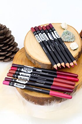 12'li Set Renkli Dudak Kalemi