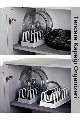 منظم غطاء وعاء مكون من 6 أقسام