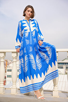 2423 Model Authentic Patterned Dress - M. Saks