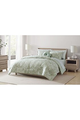 طقم لحاف سيج إنجر مكون من 8 قطع - كينج - أخضر - 269 × 229 سم