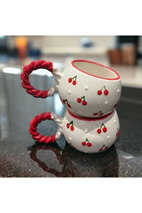 اكواب قهوة مصنوعة من السيراميك مع مقبض للقهوة المختصة والكابتشينو والشوكولاتة الساخنة والحليب