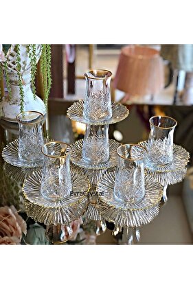 طقم شاي موديل سلسلة جديدة مكون من 12 قطعة لـ 6 أشخاص