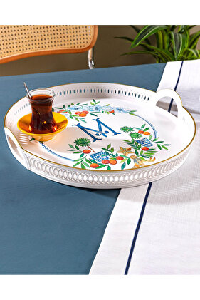 صينية ريميني محبوكة مستديرة