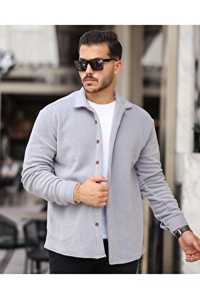 قميص شتوي سميك من الصوف مقاس كبير