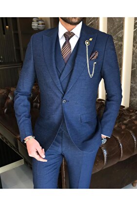 Italian Style Slim Fit Men's Jacket Vest Pants Suit Parlement T9117