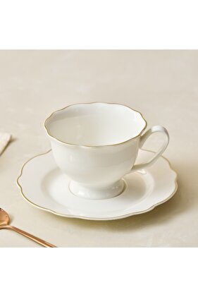 Ivory Teacup and Saucer - 220 ml
