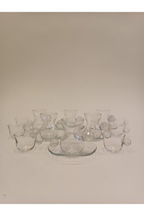 طقم شاي وقهوة بمقبض كريستالي