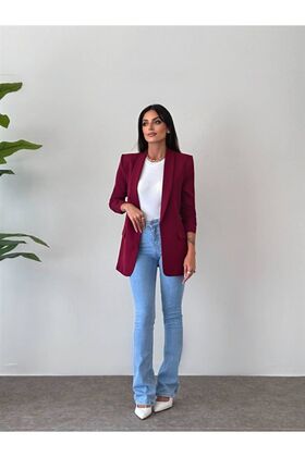 Women's Gathered Sleeves Blazer Jacket