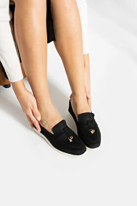 حذاء نسائي مريح من جلد الغزال - كاجوال