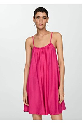 Dökümlü kısa elbise