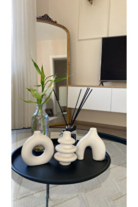 10 cm Minimal Vase Set of 3 Bohemian Figurine Miniature Decorative Vase