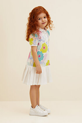 فستان بناتي أبيض محبوك 50263454 -VR013