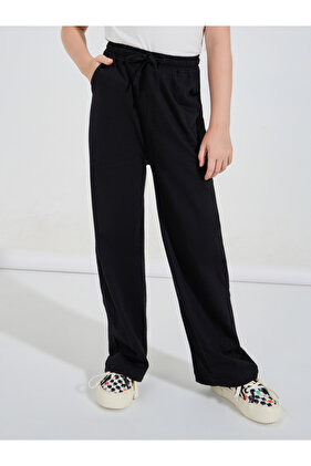 Basic Wide Leg Pants with Drawstring