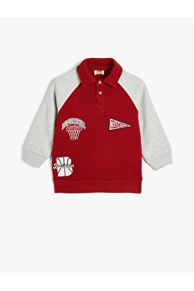 سويت شيرت للأولاد - أحمر كلاريت 5wkb10197tk