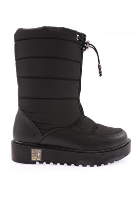 Női elöl fűzős, oldalsó cipzáras ejtőernyős csizma fekete 1133225