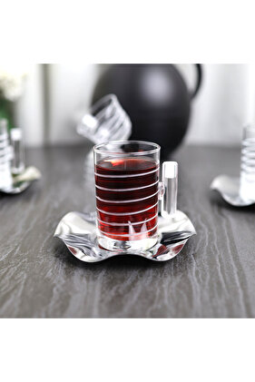 طقم شاي مكون من 18 قطعة - تصميم مريح وأنيق