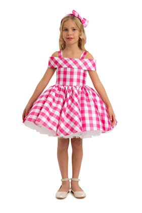 فستان بناتي فوشيا