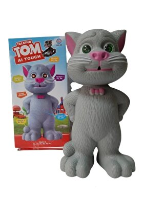 Konuşan Kedi Tom Ses Kaydeden Işıklı Müzikli Oyuncak 23 Cm Talking Tom Cat