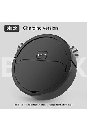 Black Charging 2024 Automatic Portable Mini Home Floor Robotic Vacuum Cleaner Usb Rechargeable Wet D