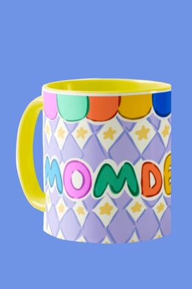 كوب "MOMDERFUL" من سلسلة Hello Melody - طباعة رقمية بتصميم أصلي 9.5x8 سم