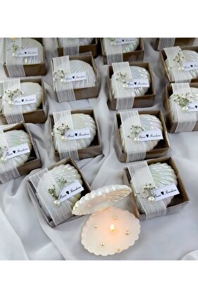 10 قطع من زهرة صدف المحار المزخرفة