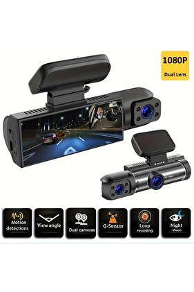 مسجل فيديو رقمي للسيارات عالي الدقة بزاوية واسعة 2 سجل، رؤية ليلية عالية الدقة 1080 بكسل، مسجل قيادة مع كوب شفط 2-...