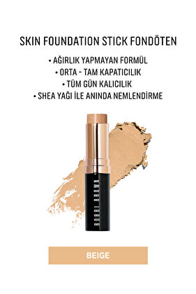 Skin Foundation Stick - Taşınabilir Nemlendirici Stick Fondöten 9g - Beige