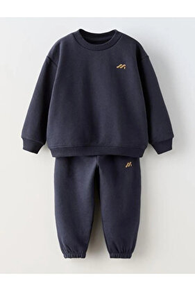Thick Oversize Children's Tracksuit Set of 3 Threads - Furry Inner Detail