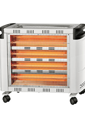 دفاية كهربائية 6 شمعات و6 مستويات للحرارة - 2400 واط - أبيض