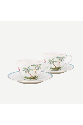 Jolie White Porcelain Coffee Cup Set 120 ml