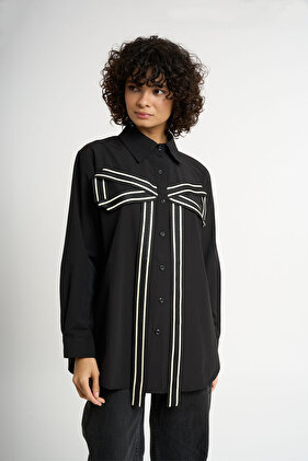 Bow Detailed Shirt - 4003
