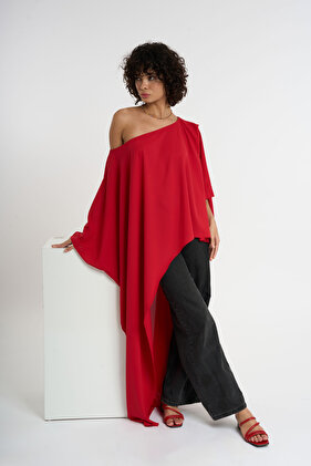 Women's One Shoulder Asymmetrical Blouse |   3228