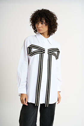 Bow Detailed Shirt - 4003