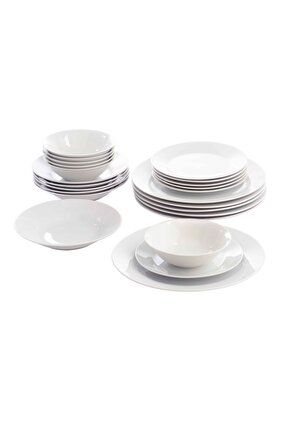 طقم عشاء من البورسلين مكون من 24 قطعة