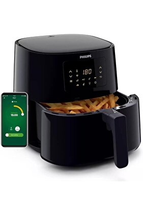 مقلاة هوائية متصلة XL - 2000 وات، 50 هرتز، 6.2 لتر، 1.2 كجم، وظائف 14 في 1، أسود - HD9280/90