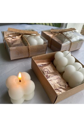 مجموعة هدايا مكونة من 10 قطع من القهوة والشموع - هدية للأطفال، خطوبة، وعد، عيد ميلاد