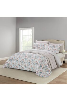 طقم لحاف مزدوج مكون من 6 قطع من Costco Camile Teal - 279 × 243 سم