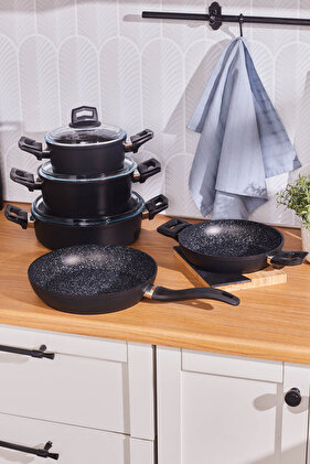 مجموعة أواني طهي جديدة مكونة من 8 قطع من Biogranit Power